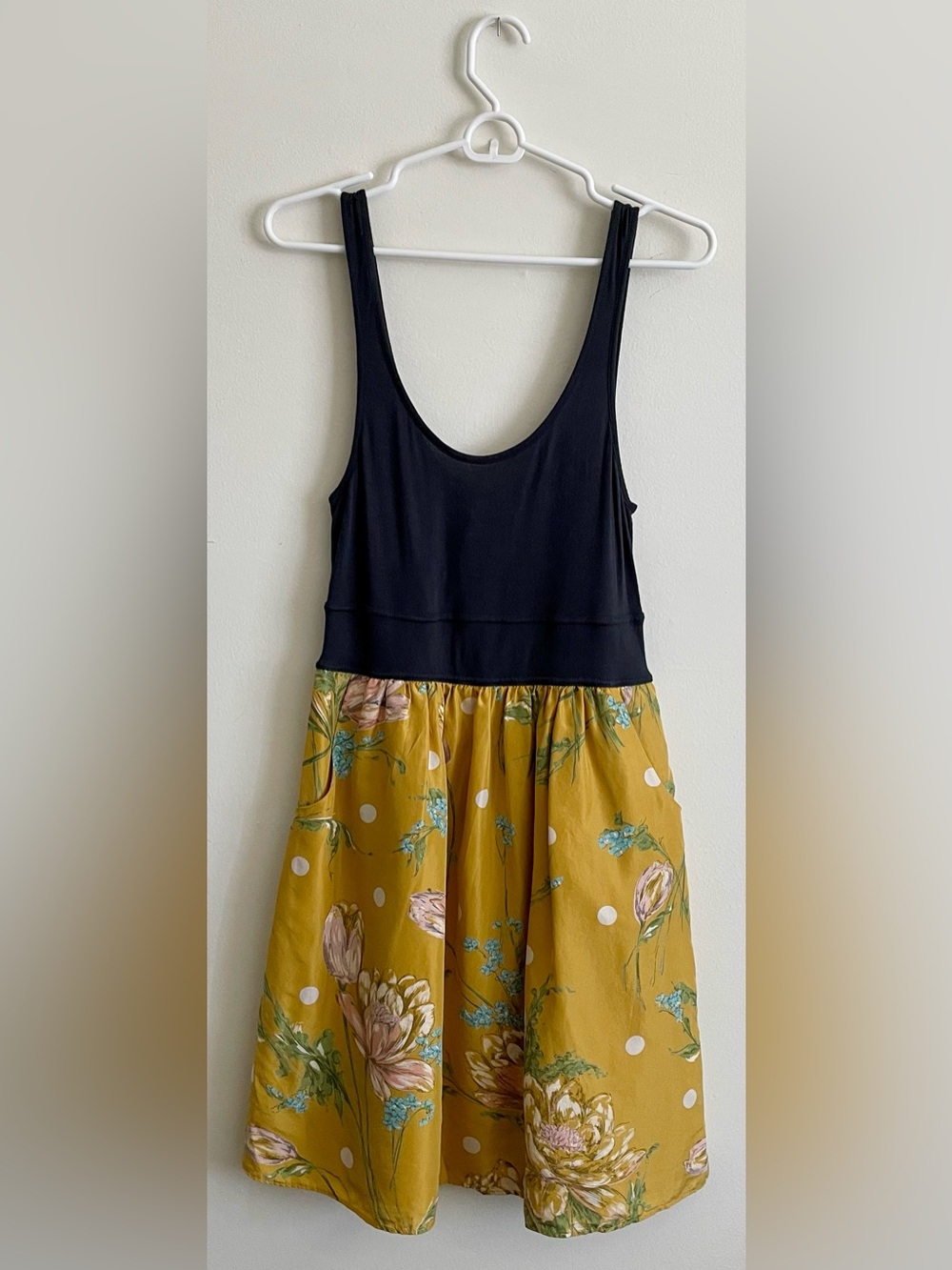 🌿 Maeve Black & Mustard Floral Dress 🌿